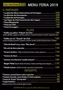Menu Féria 2019 - Les Ateliers - Restaurant Arles - Restaurant Arles 13200